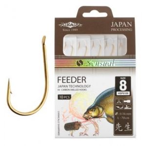 Mikado haczyk sensual - feeder bn / 0.14mm / 70cm - torebka 10szt.